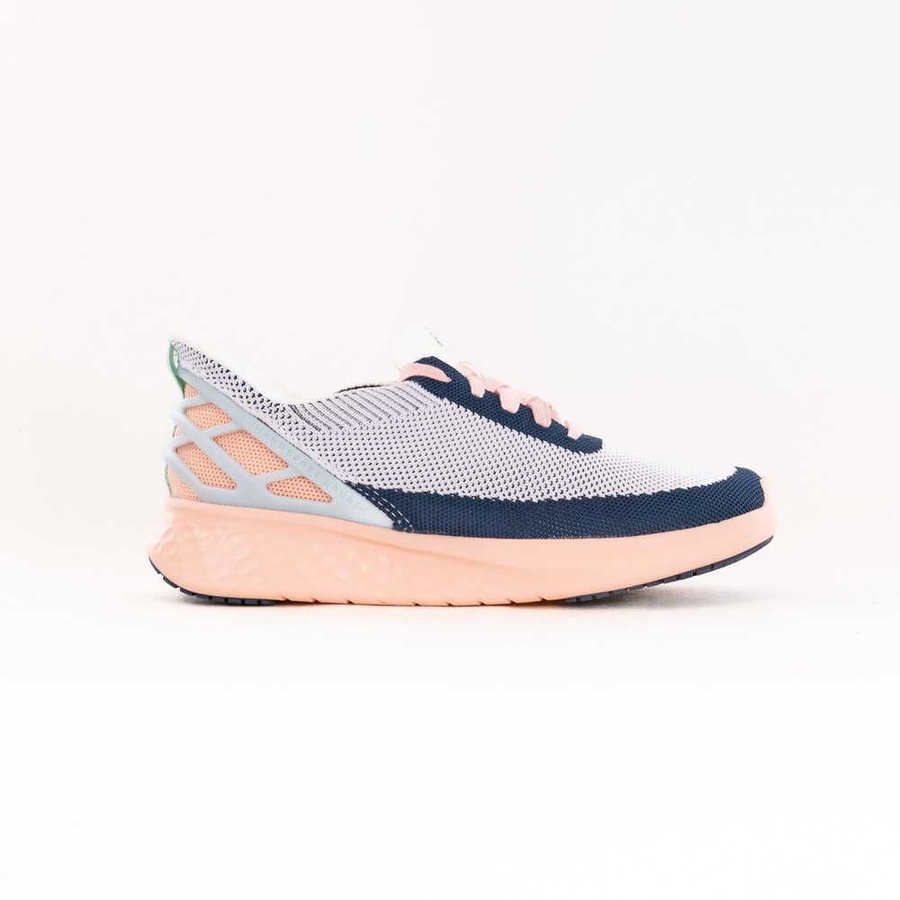 Kizik Athens Bahama Sneakers Womens 8 Wide White Navy Pink H1FCDATHBC05-2E